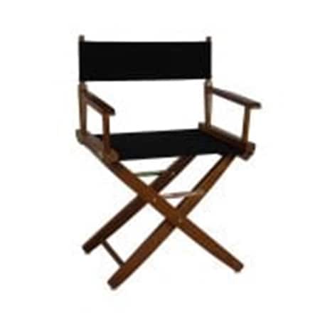 American Trail 206-04-032-15 18 in. Extra-Wide Premium Directors Chair, Oak Frame with Black Color Cover 206-04/032-15